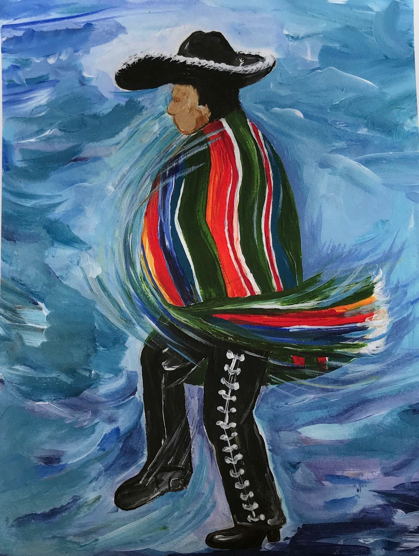 PRINT Ballet Folklorico Male Mexican Folk Dancer