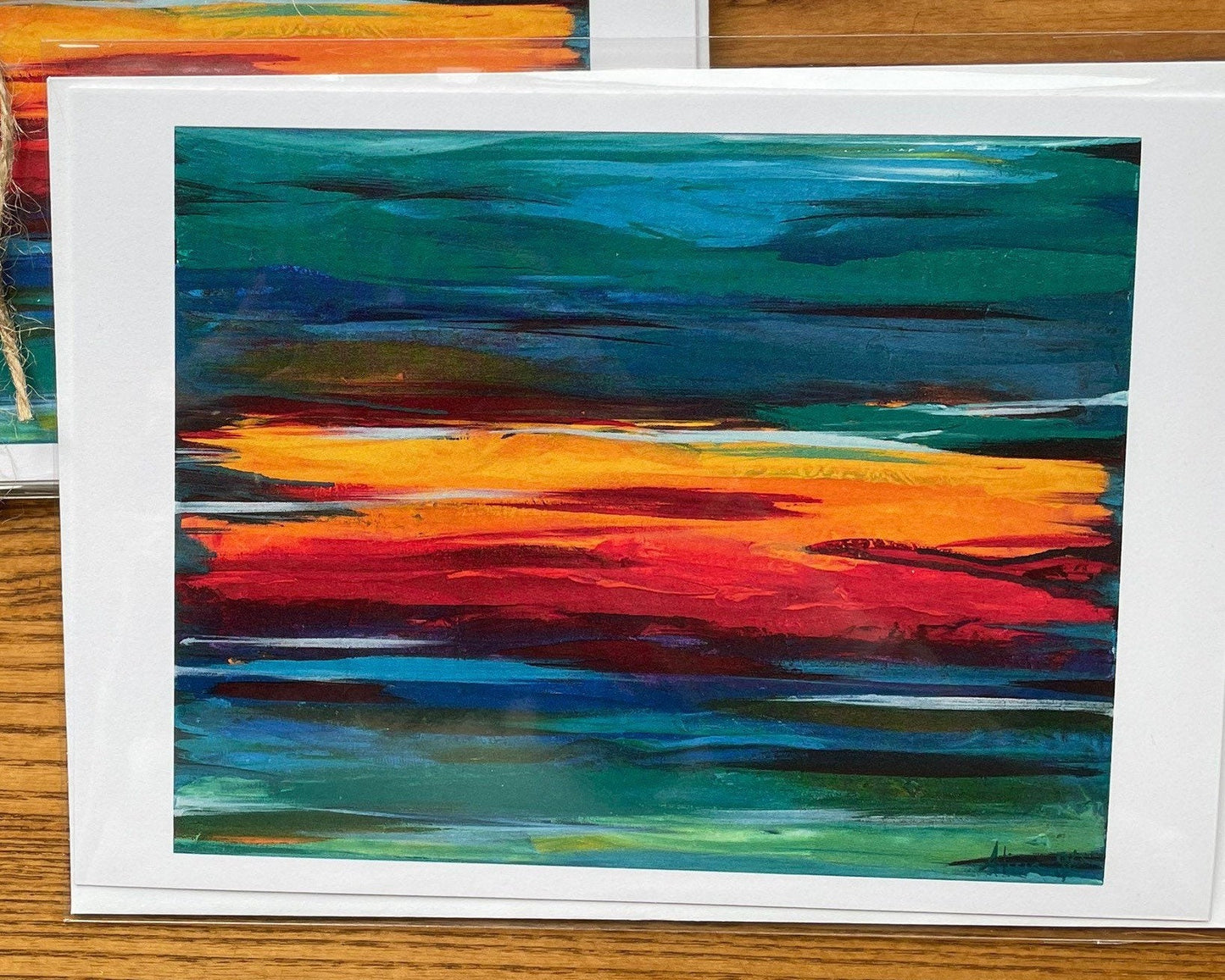 Blank Greeting Cards Abstract Sunset