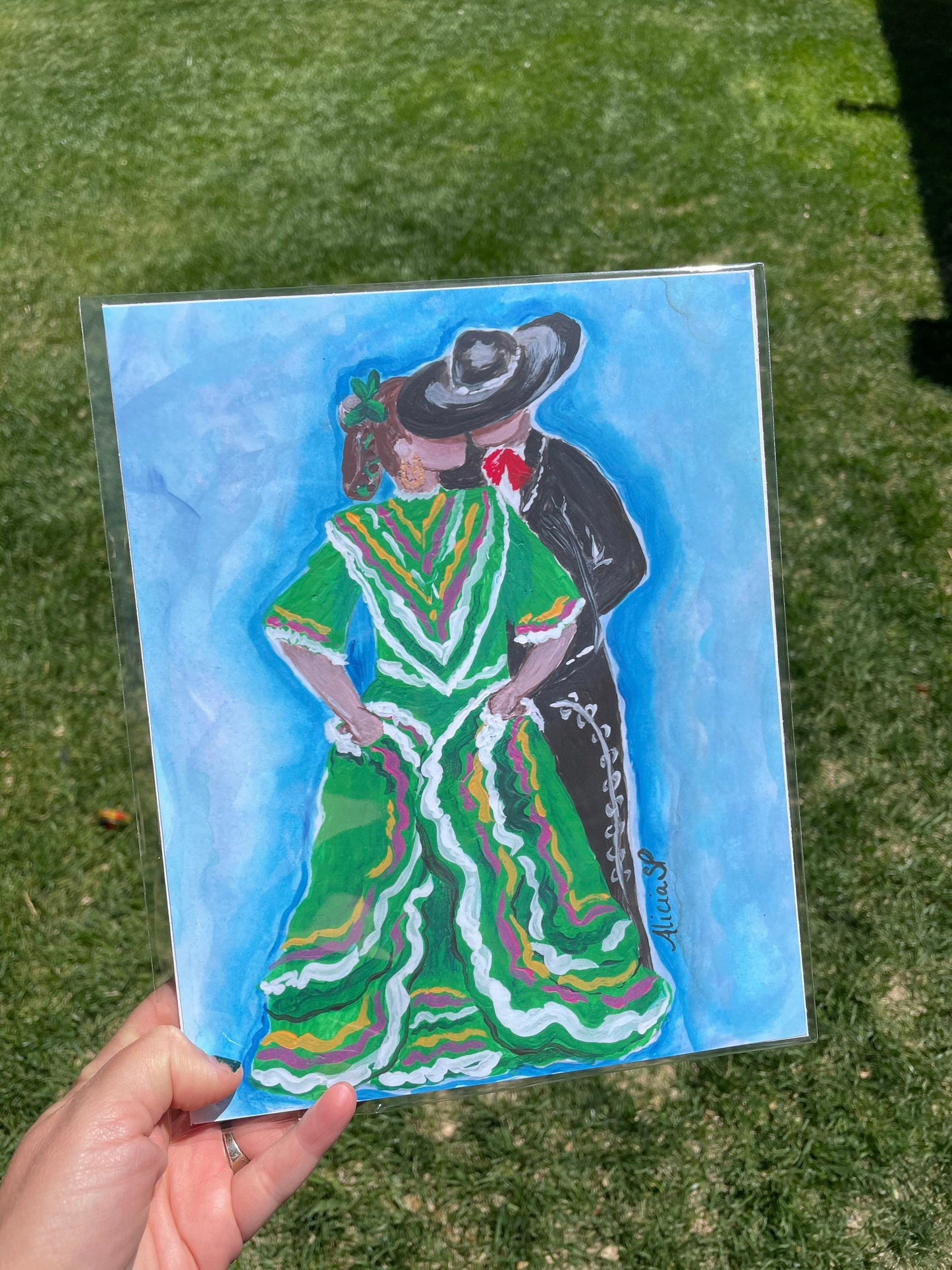 PRINT Folklorico Dancers Jalisco Couple