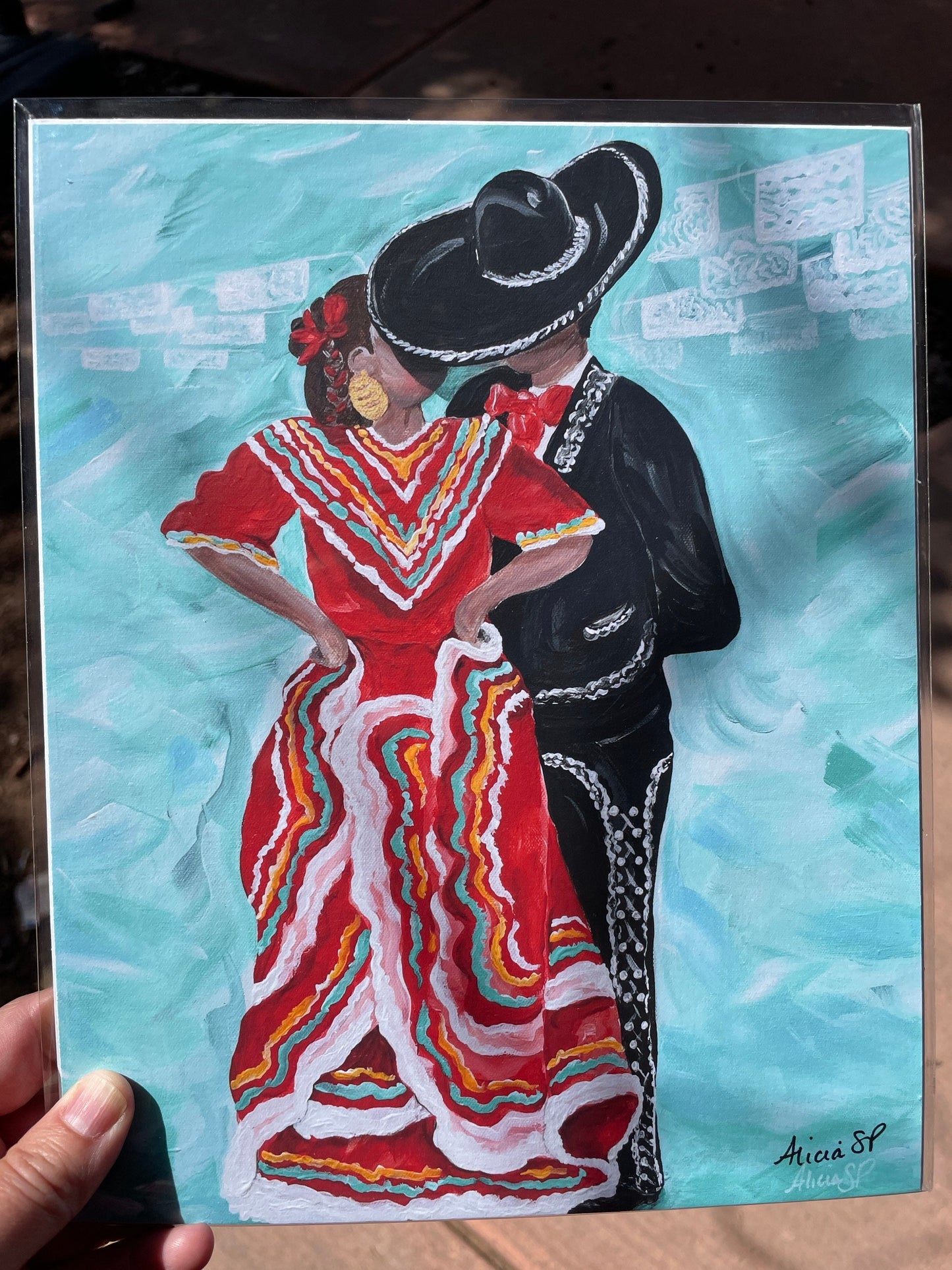 PRINT 8x10 inch Ballet Folklorico Couple-La Boda